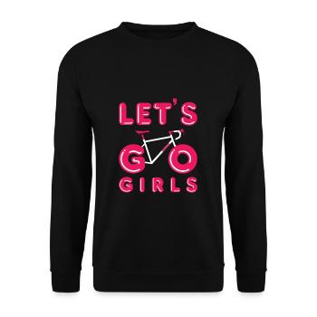 vélo - Sweat-shirt Unisexe - noir - Devant - Alina (178cm) & Michal (187cm)