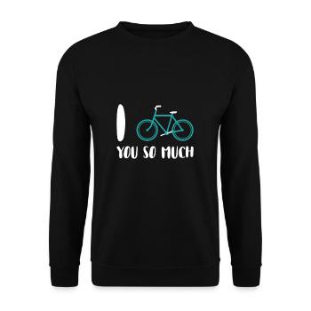 vélo - Sweat-shirt Unisexe - noir - Devant - Alina (178cm) & Michal (187cm)