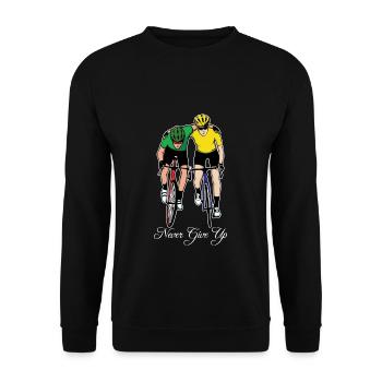 vélo - Sweat-shirt Unisexe - noir - Devant - Alina (178cm) & Michal (187cm)