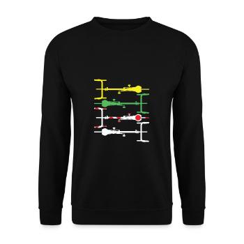vélo - Sweat-shirt Unisexe - noir - Devant - Alina (178cm) & Michal (187cm)