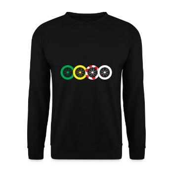 008 C France Cycle Tour Sport Shirt Cycling - Unisex Pullover - Schwarz - Vorne - Alina (178cm) & Michal (187cm)
