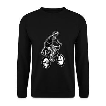 Fahrrad - Unisex Pullover - Schwarz - Vorne - Alina (178cm) & Michal (187cm)