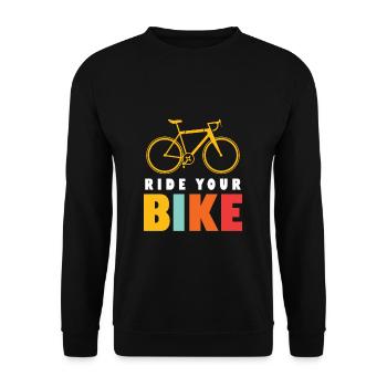 vélo - Sweat-shirt Unisexe - noir - Devant - Alina (178cm) & Michal (187cm)