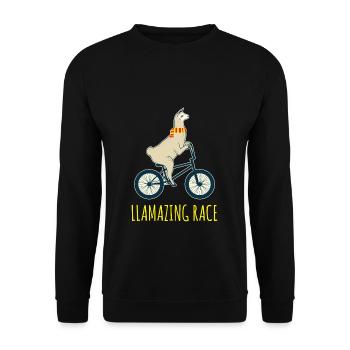 Fahrrad - Unisex Pullover - Schwarz - Vorne - Alina (178cm) & Michal (187cm)