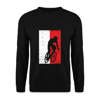 bicycle - Unisex Sweatshirt - black - Front - Alina (178cm) & Michal (187cm)