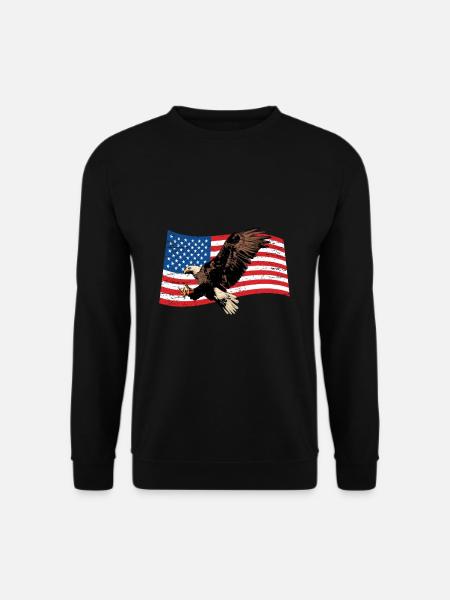 America Eagle - Unisex Sweatshirt - black