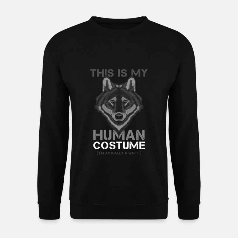 Wolf - Unisex Pullover - Schwarz