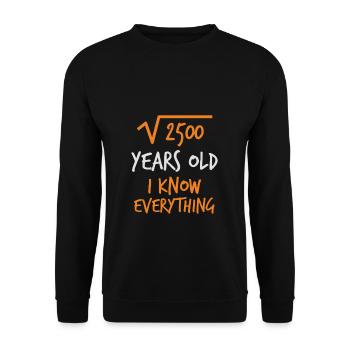 Geburtstag 50 Jahre - Unisex Pullover - Schwarz - Vorne - Alina (178cm) & Michal (187cm)