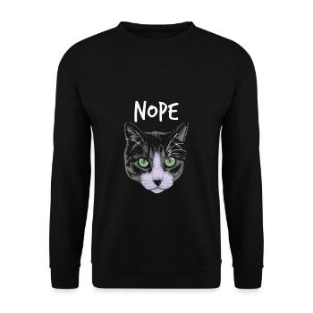 Funny cat - Unisex Sweatshirt - black - Front - Alina (178cm) & Michal (187cm)