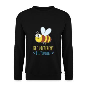 abeilles - Sweat-shirt Unisexe - noir - Devant - Alina (178cm) & Michal (187cm)