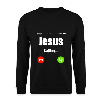Jesus Christ - Unisex Sweatshirt - black - Front - Alina (178cm) & Michal (187cm)