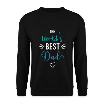 Vatertag Worlds Best Dad Geschenk - Unisex Pullover - Schwarz - Vorne - Alina (178cm) & Michal (187cm)