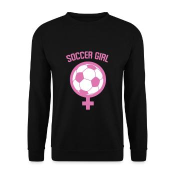 Frauenfussball - Unisex Pullover - Schwarz - Vorne - Alina (178cm) & Michal (187cm)
