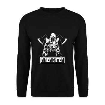 fire Department - Unisex Sweatshirt - black - Front - Alina (178cm) & Michal (187cm)