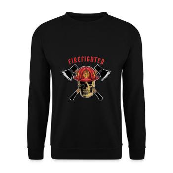 fire Department - Unisex Sweatshirt - black - Front - Alina (178cm) & Michal (187cm)