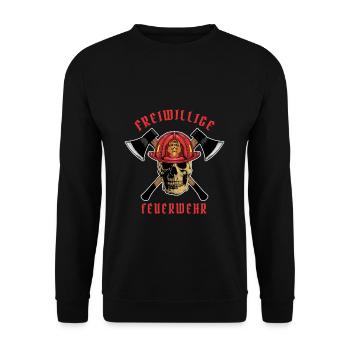 fire Department - Unisex Sweatshirt - black - Front - Alina (178cm) & Michal (187cm)