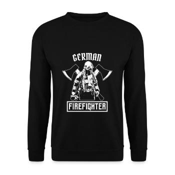 fire Department - Unisex Sweatshirt - black - Front - Alina (178cm) & Michal (187cm)