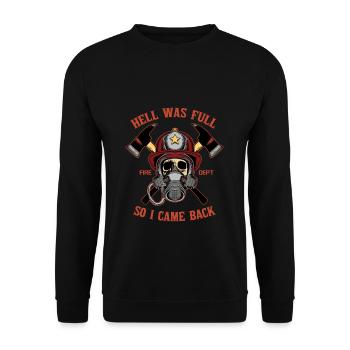 fire Department - Unisex Sweatshirt - black - Front - Alina (178cm) & Michal (187cm)