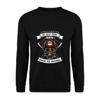 fire Department - Unisex Sweatshirt - black - Front - Alina (178cm) & Michal (187cm)