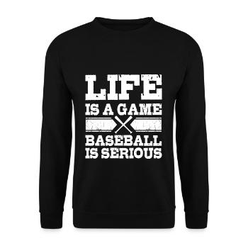 base-ball - Sweat-shirt Unisexe - noir - Devant - Alina (178cm) & Michal (187cm)