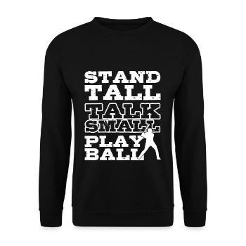 base-ball - Sweat-shirt Unisexe - noir - Devant - Alina (178cm) & Michal (187cm)