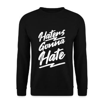motivation - Unisex Sweatshirt - black - Front - Alina (178cm) & Michal (187cm)