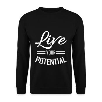 motivation - Unisex Sweatshirt - black - Front - Alina (178cm) & Michal (187cm)