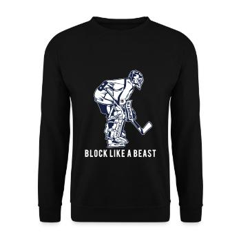 Hockey sur glace - Sweat-shirt Unisexe - noir - Devant - Alina (178cm) & Michal (187cm)