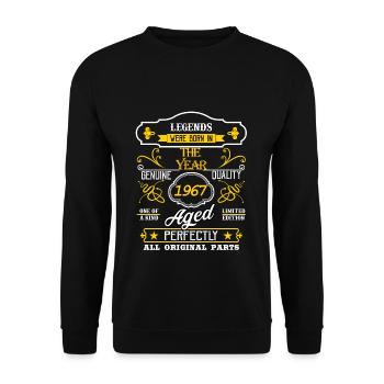 Legende des Jahres 1967 - Unisex Pullover - Schwarz - Vorne - Alina (178cm) & Michal (187cm)