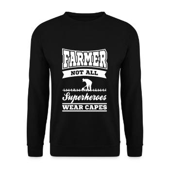 Farmer Farmer Farmer - Unisex Sweatshirt - black - Front - Alina (178cm) & Michal (187cm)
