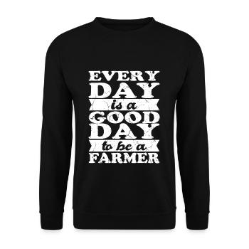 Farmer Farmer Farmer - Unisex Sweatshirt - black - Front - Alina (178cm) & Michal (187cm)