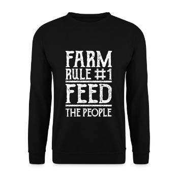 Farmer Farmer Farmer - Unisex Sweatshirt - black - Front - Alina (178cm) & Michal (187cm)