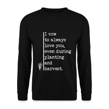 Farmer Farmer Farmer - Unisex Sweatshirt - black - Front - Alina (178cm) & Michal (187cm)