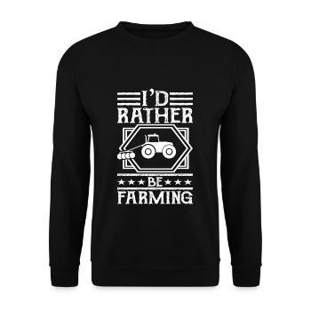 Farmer Farmer Farmer - Unisex Sweatshirt - black - Front - Alina (178cm) & Michal (187cm)