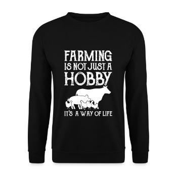 Farmer Farmer Farmer - Unisex Sweatshirt - black - Front - Alina (178cm) & Michal (187cm)