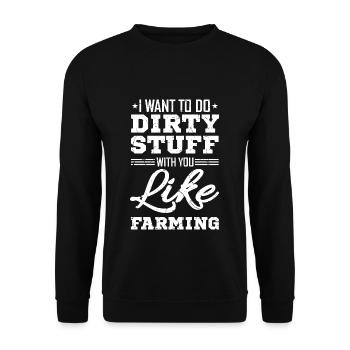 Farmer Farmer Farmer - Unisex Sweatshirt - black - Front - Alina (178cm) & Michal (187cm)