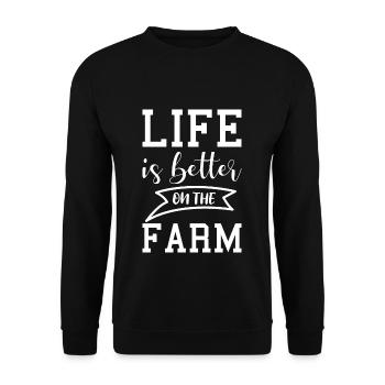Farmer Farmer Farmer - Unisex Sweatshirt - black - Front - Alina (178cm) & Michal (187cm)
