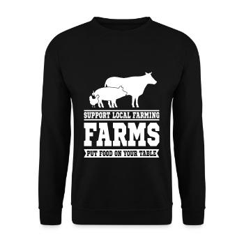 Farmer Farmer Farmer - Unisex Sweatshirt - black - Front - Alina (178cm) & Michal (187cm)