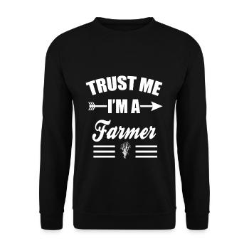 Farmer Farmer Farmer - Unisex Sweatshirt - black - Front - Alina (178cm) & Michal (187cm)