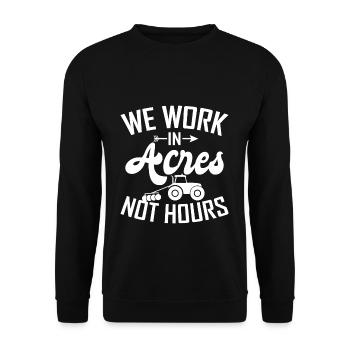 Farmer Farmer Farmer - Unisex Sweatshirt - black - Front - Alina (178cm) & Michal (187cm)