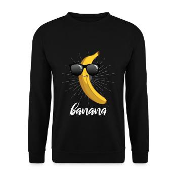 banana - Unisex Sweatshirt - black - Front - Alina (178cm) & Michal (187cm)