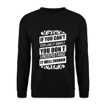 Wissenschaft - Unisex Pullover - Schwarz - Vorne - Alina (178cm) & Michal (187cm)