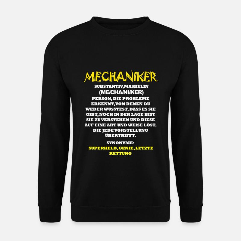 Mechaniker - Unisex Pullover - Schwarz