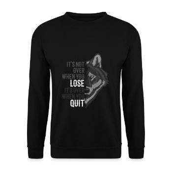Wolf - Success Motivation Sayings - Unisex Sweatshirt - black - Front - Alina (178cm) & Michal (187cm)