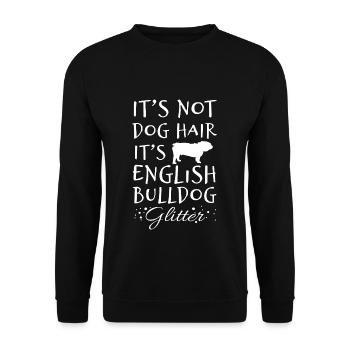 Englische Bulldogge - Unisex Pullover - Schwarz - Vorne - Alina (178cm) & Michal (187cm)
