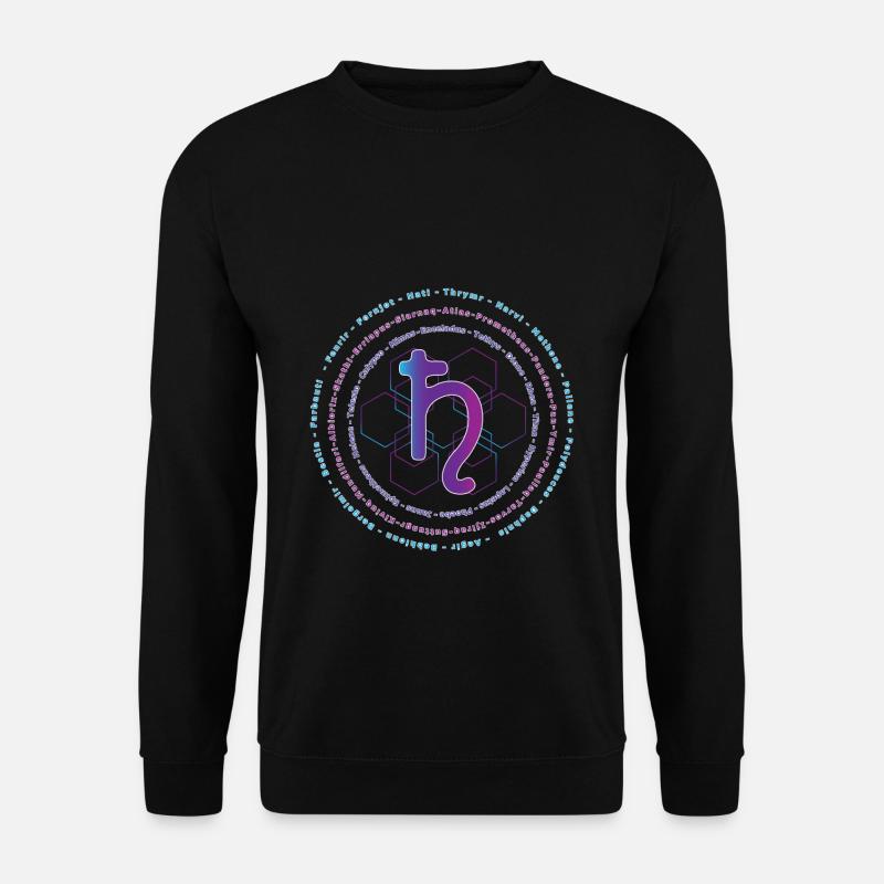 Saturne Symbole astronomique des lunes système solaire - Sweat-shirt Unisexe - noir