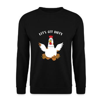 Farm kids playground chicken - Unisex Sweatshirt - black - Front - Alina (178cm) & Michal (187cm)