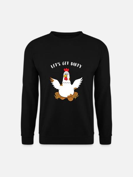 Bauernhof Kinder Spielplatz Huhn - Unisex Pullover - Schwarz