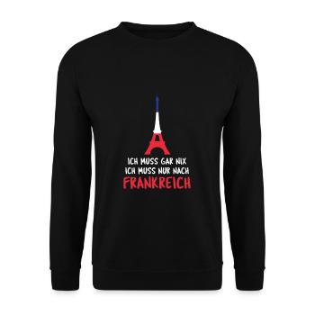 Frankreich - Unisex Pullover - Schwarz - Vorne - Alina (178cm) & Michal (187cm)