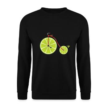 Lime bike - Unisex Sweatshirt - black - Front - Alina (178cm) & Michal (187cm)